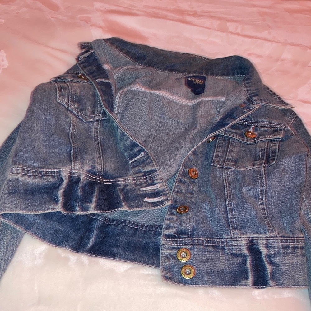 distressed jean jacket